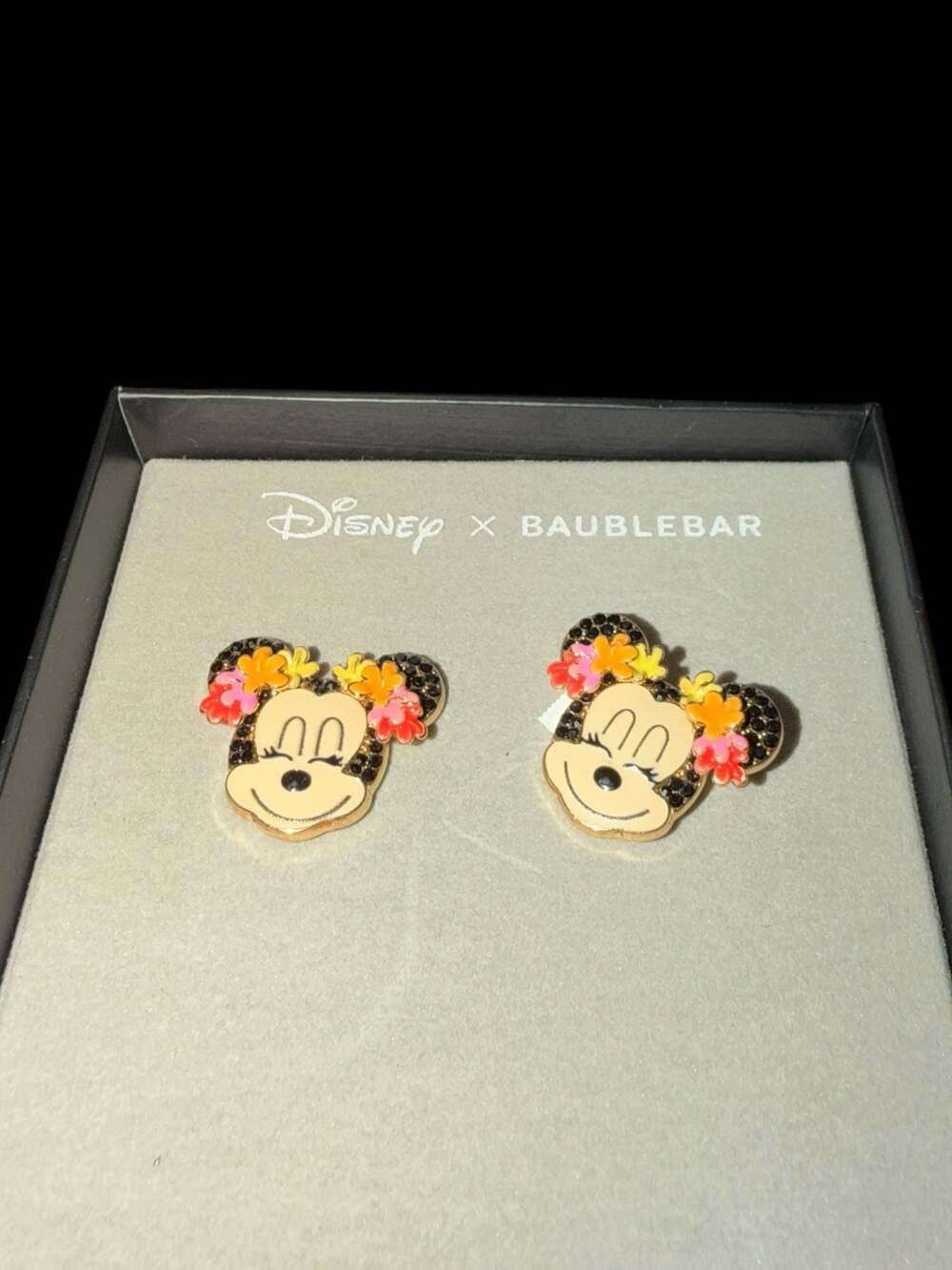 New! Disney x BaubleBar Minnie Mouse Tropical Floral Earrings
